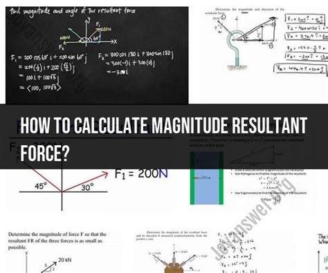 how to calculate resultant force|magnitude of resultant force calculator.